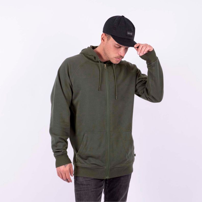 Zipper Hoodie Moss Black Bubba-3