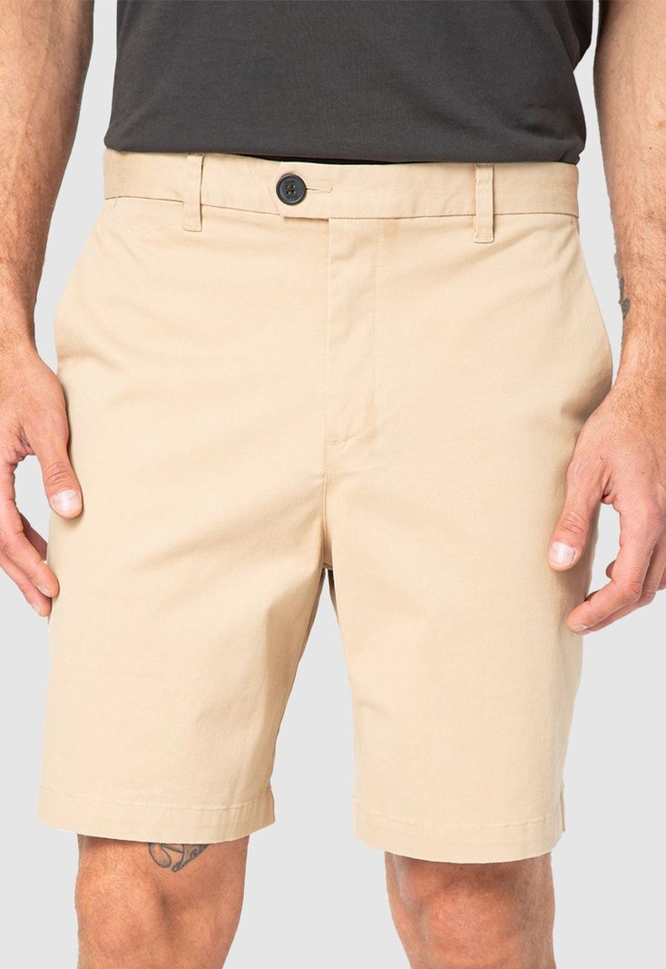 Short Cotton Beige Black Bubba-0