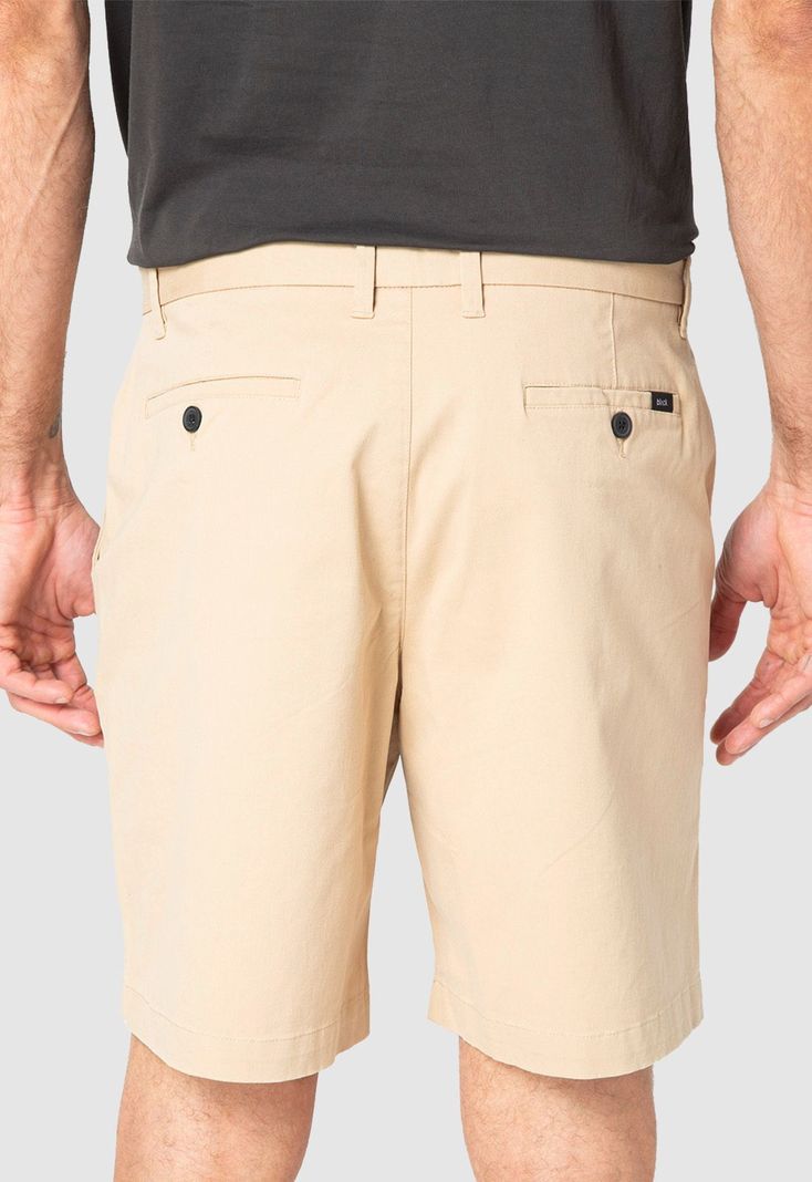 Short Cotton Beige Black Bubba-1