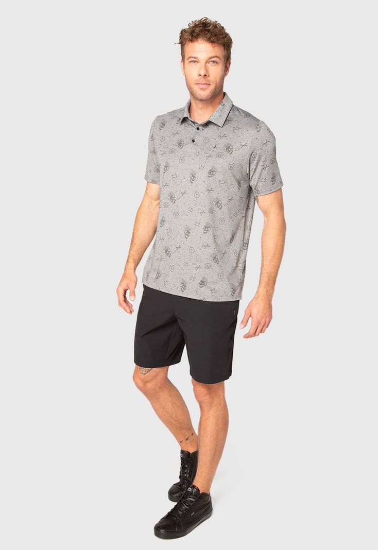 Polera Spandex Golf Skulls  Black Bubba-2
