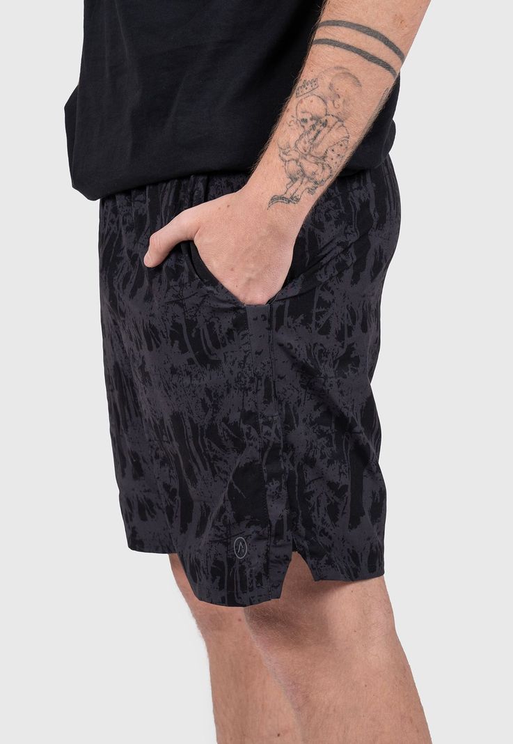 Active Short Print Black Bubba-4