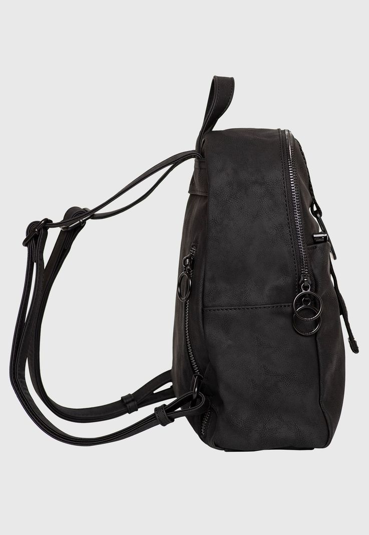 Mochila Suede Glam Black Bubba Essentials-1