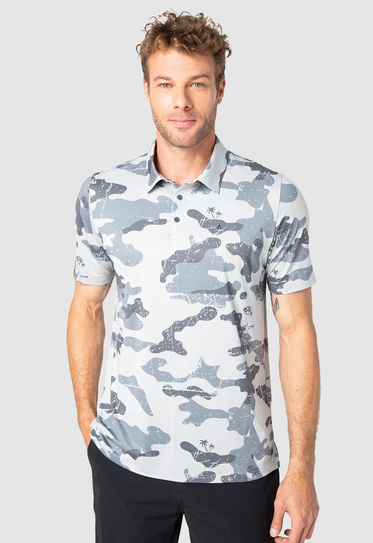 Polera Spandex Golf Camo   Black Bubba-0