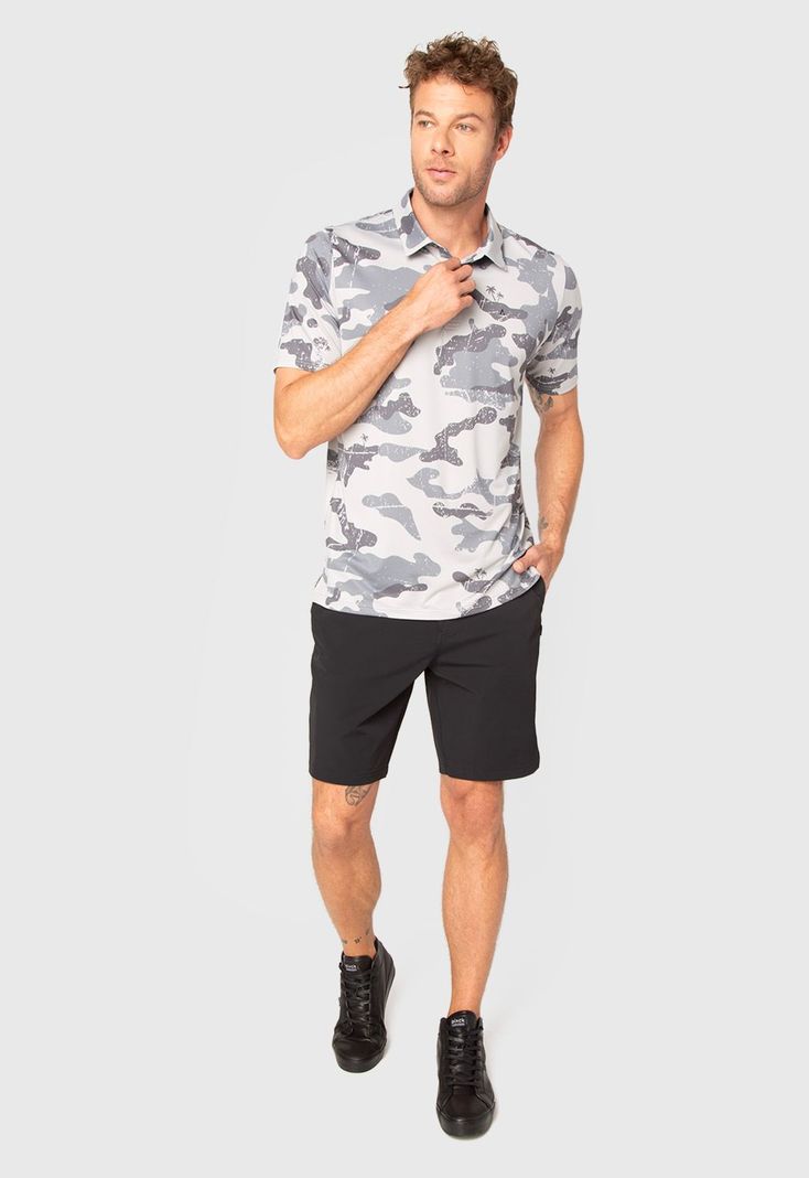 Polera Spandex Golf Camo   Black Bubba-2