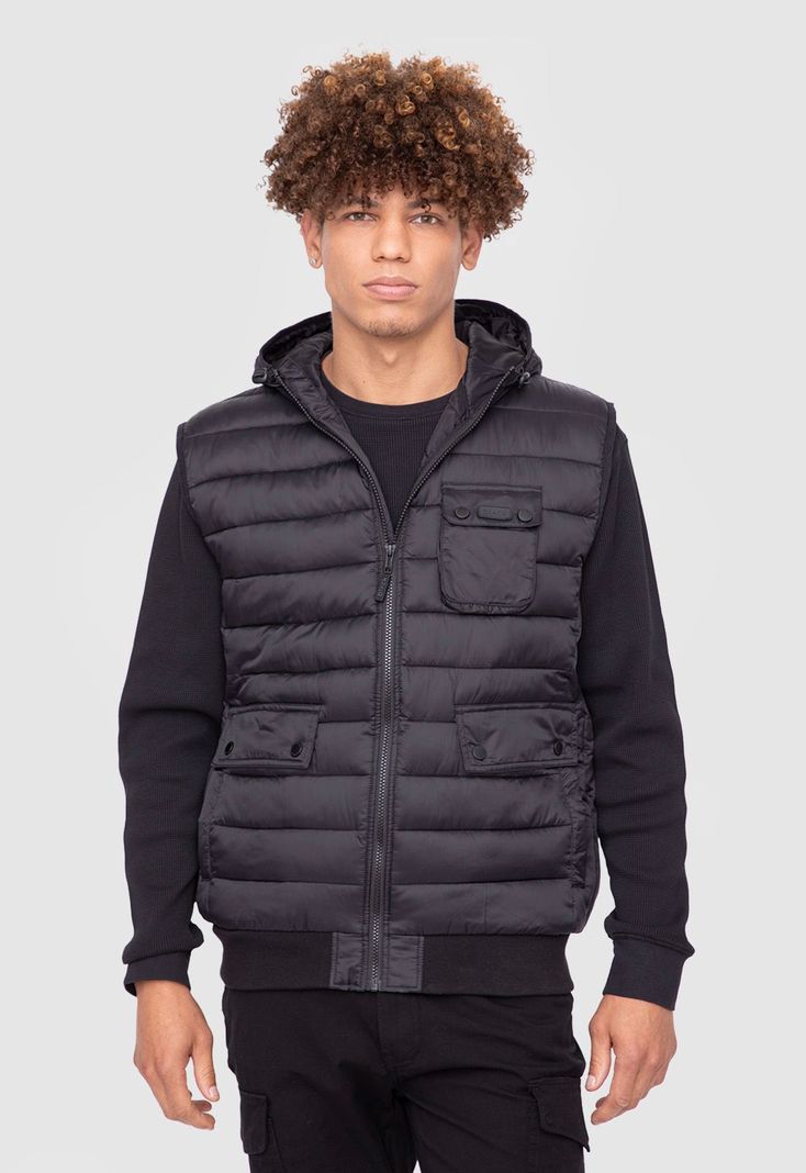 Sleeveless Parka Black  Black Bubba-0