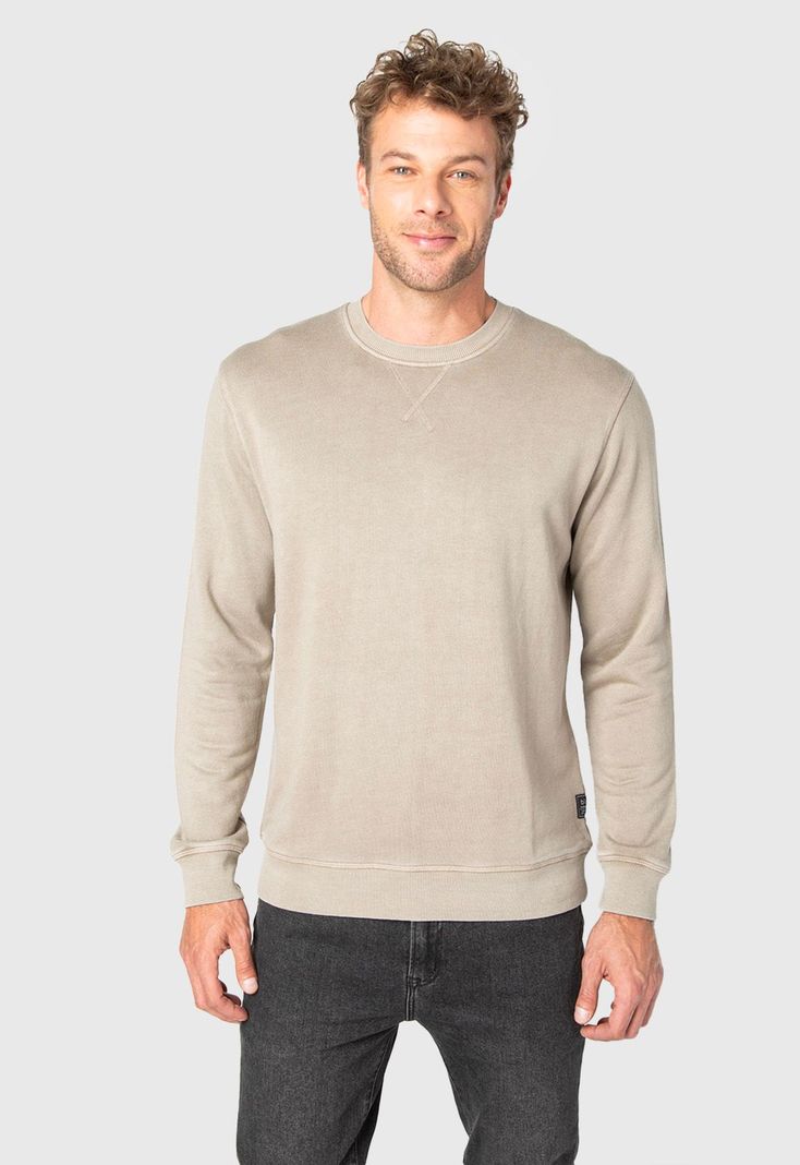 Classic Crewneck Taupe  Black Bubba-0