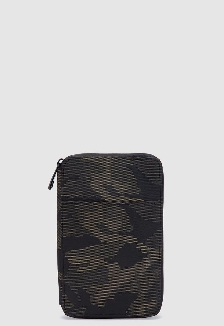 Passport Holder Wolf Camo Black Bubba-0