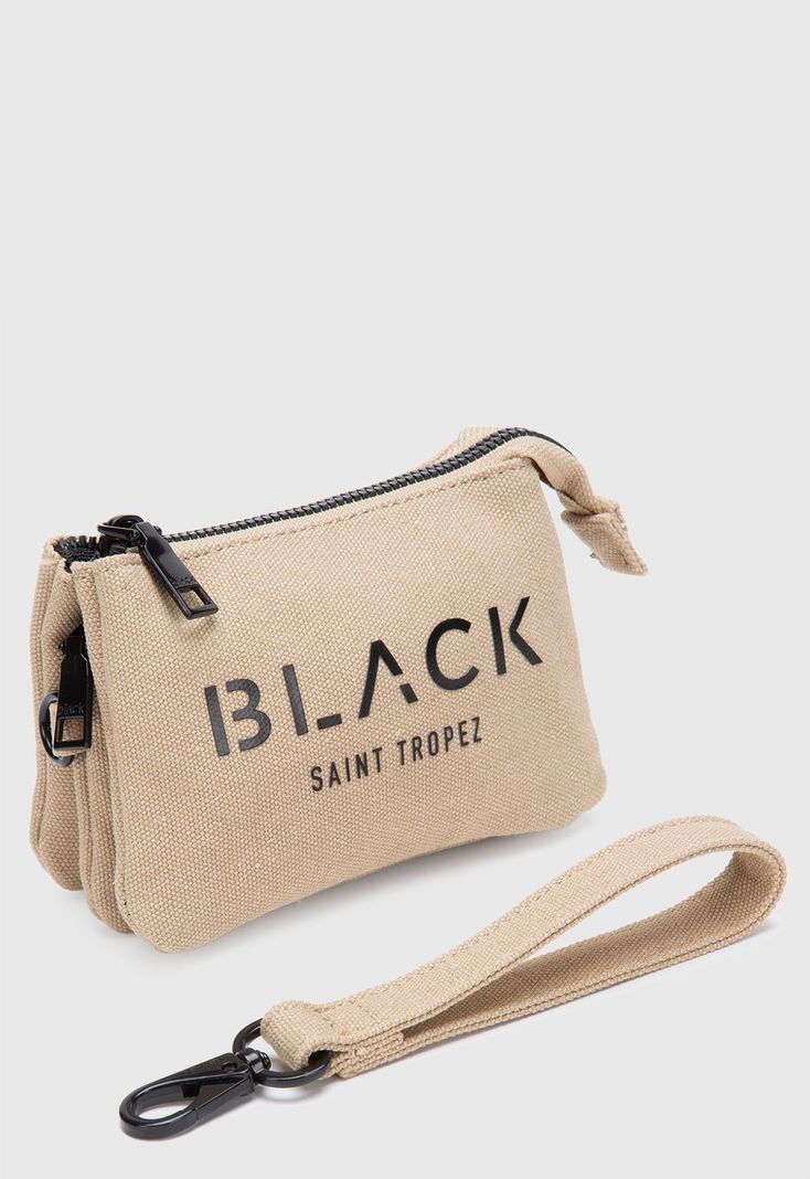 Billetera Canvas Beige Black Bubba-1