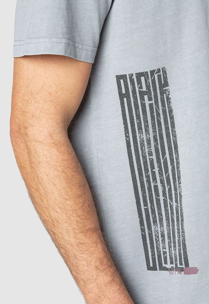 Tee Iconic Light Grey Black Bubba-4
