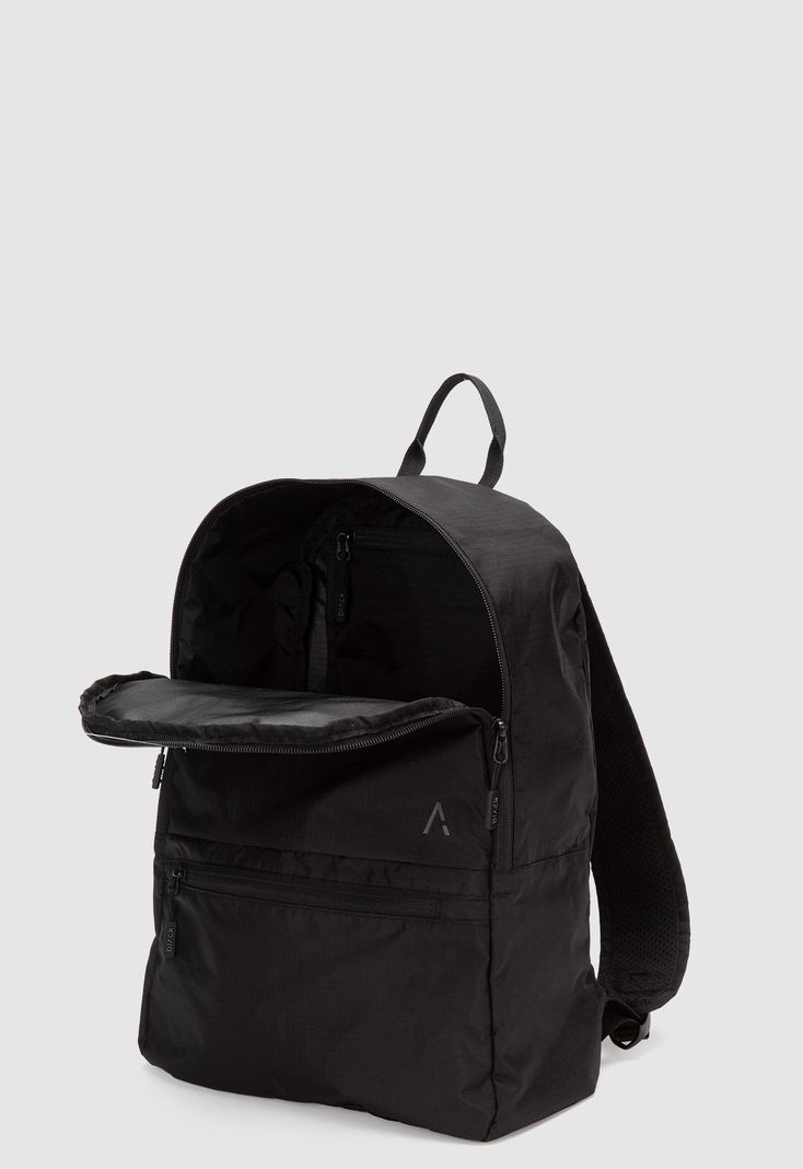 Mochila Plegable Ripstop Black Black Bubba-4