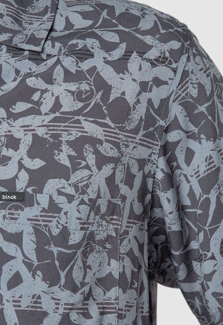 Shirt Viscose Dark Hidden Grey Black Bubba-3