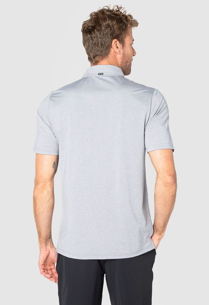 Polera Tech Golf Light Grey Black Bubba-1