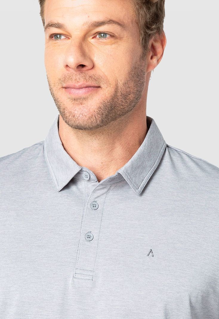 Polera Tech Golf Light Grey Black Bubba-3
