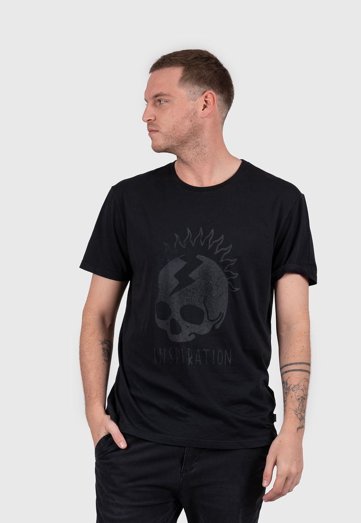 Cotton Tee Skull Flash Black Bubba-0