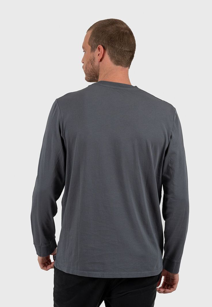Long Sleeve Tee Steel Blue Black Bubba-1