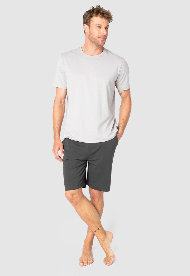 Pijama Light Grey Black Bubba-2