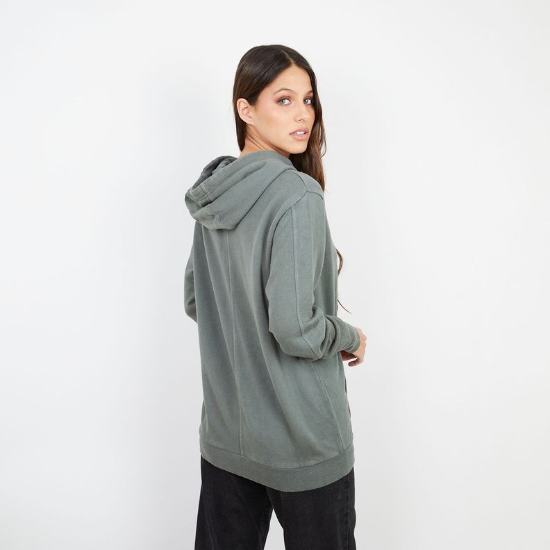 Women Zipper Hoodie Dusty Mint Black Bubba-3