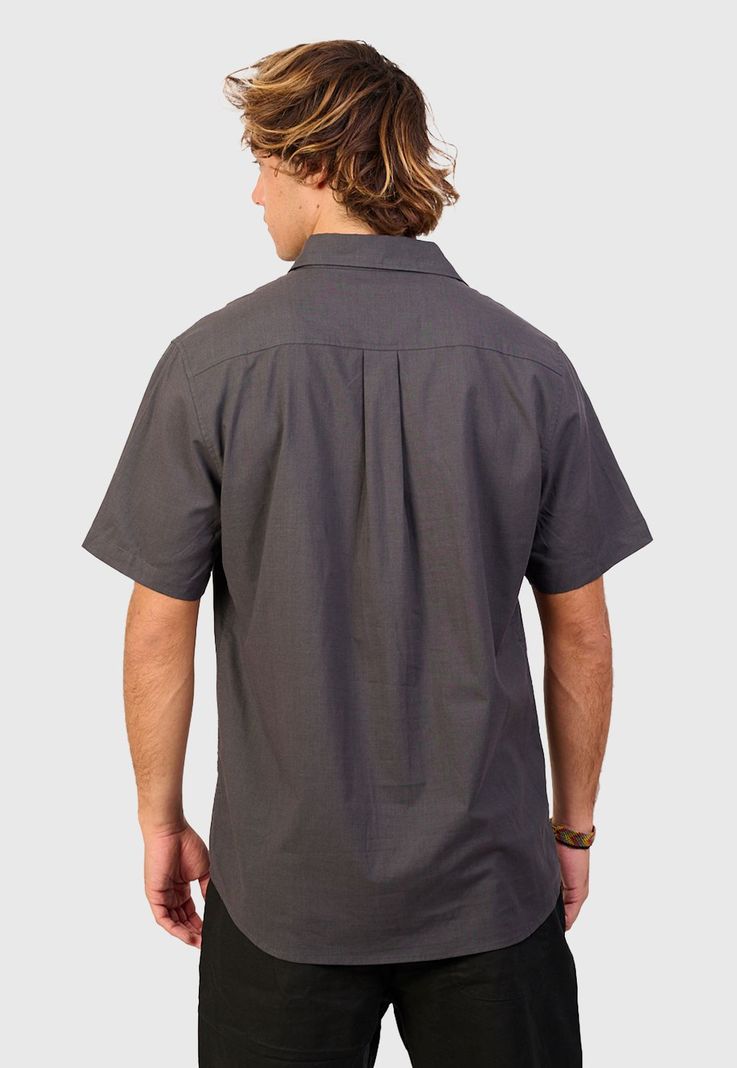 Cotton Shirtsteel Blue  Black Bubba-1
