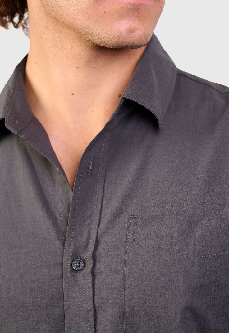 Cotton Shirtsteel Blue  Black Bubba-2