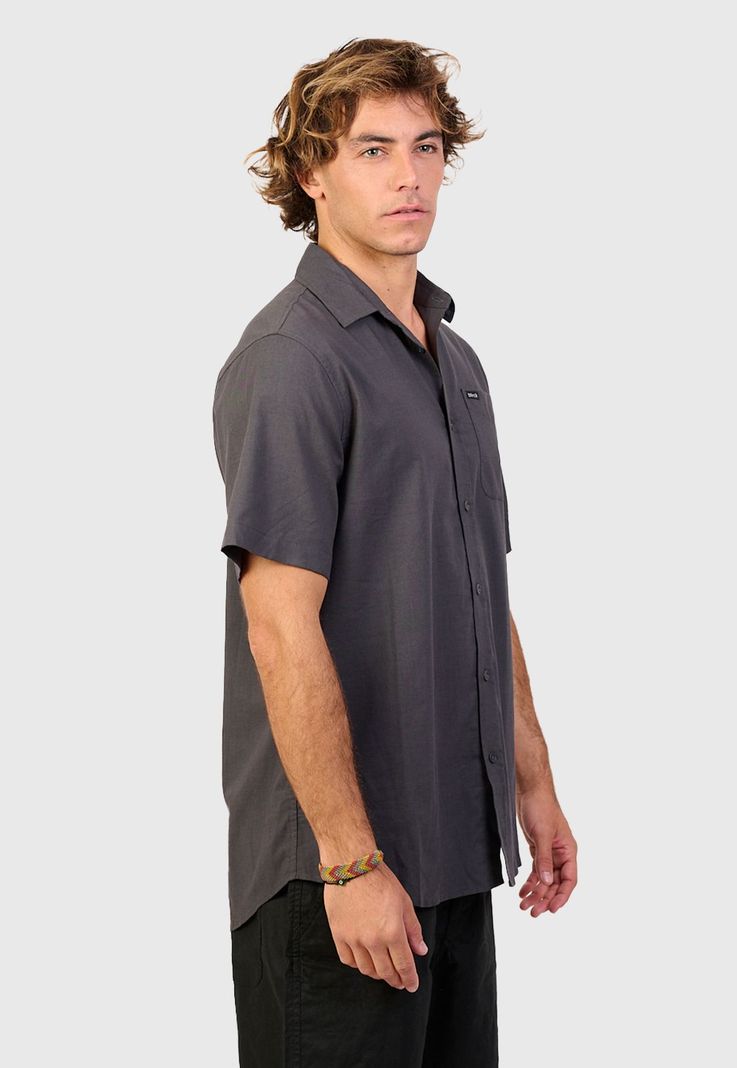 Cotton Shirtsteel Blue  Black Bubba-3