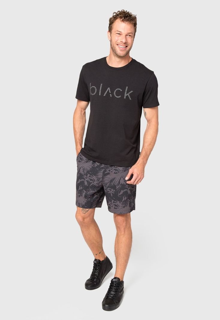 Polera Active Logo Black Black Bubba-2