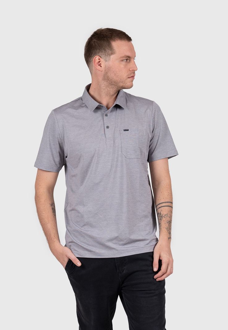 Active Tee Light Grey Black Bubba-0