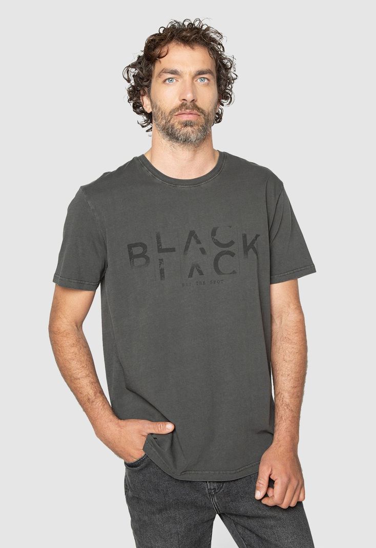 Tee Iconic Dark Grey Black Bubba-0