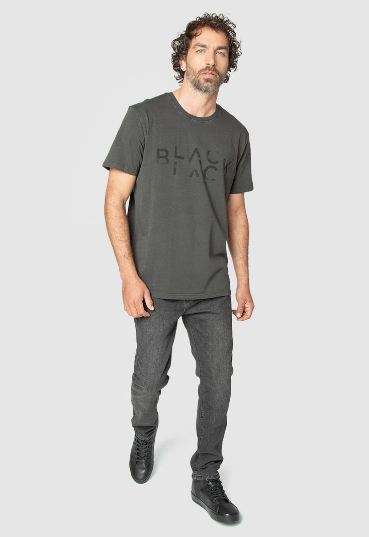 Tee Iconic Dark Grey Black Bubba-2