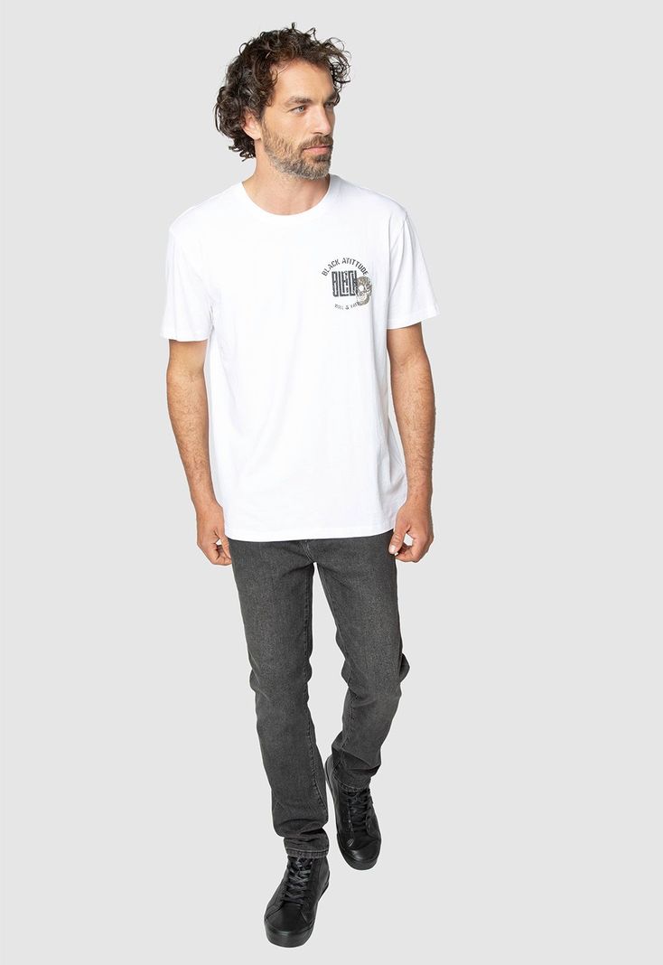 Tee Iconic White Black Bubba-1