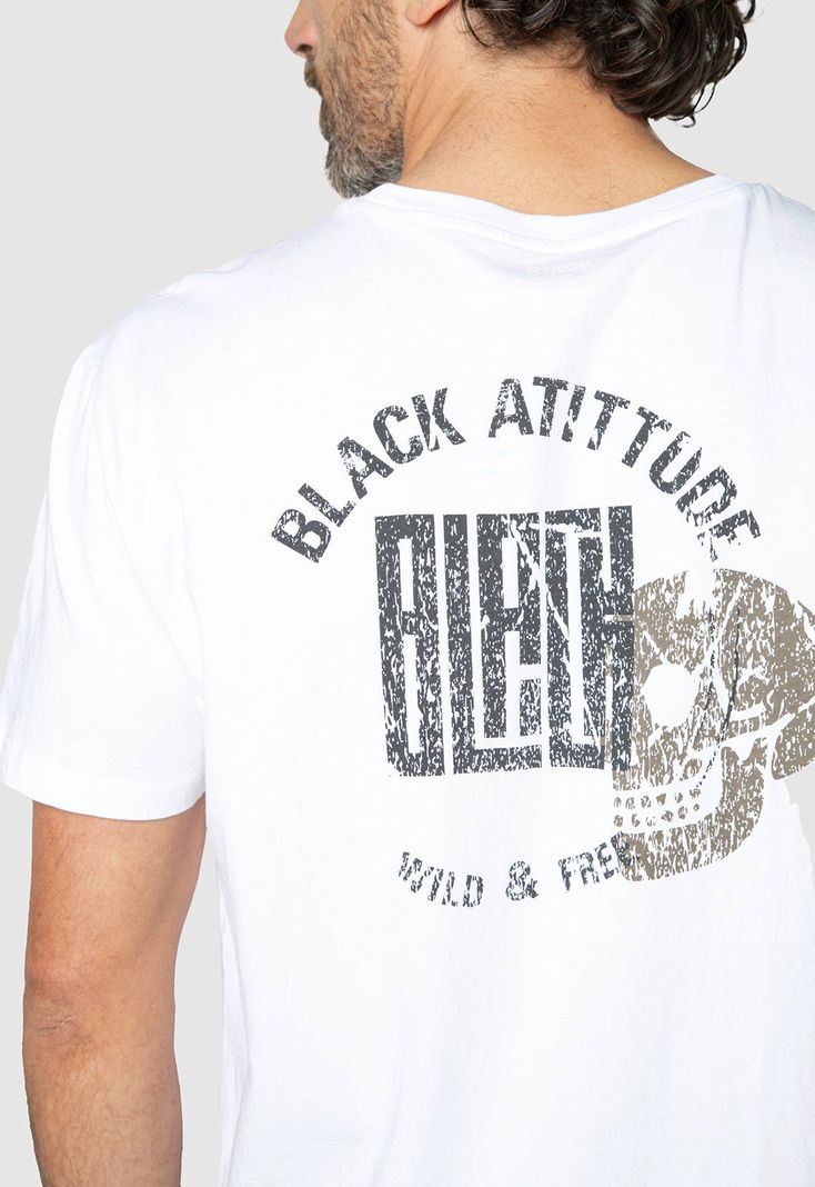 Tee Iconic White Black Bubba-2