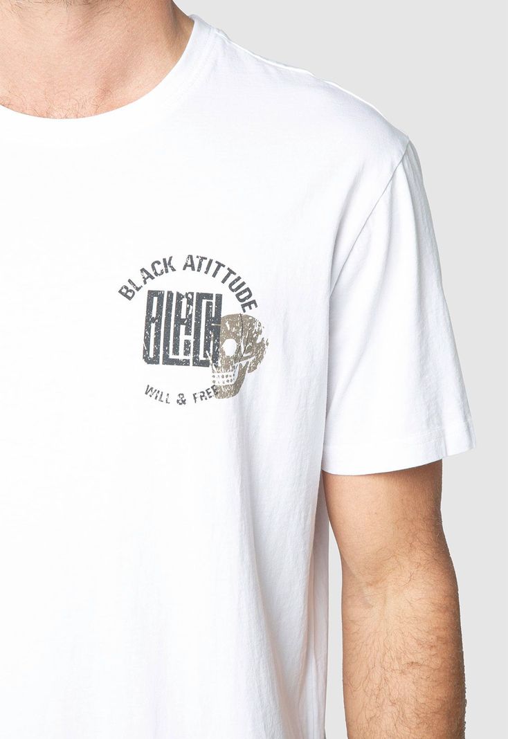 Tee Iconic White Black Bubba-4