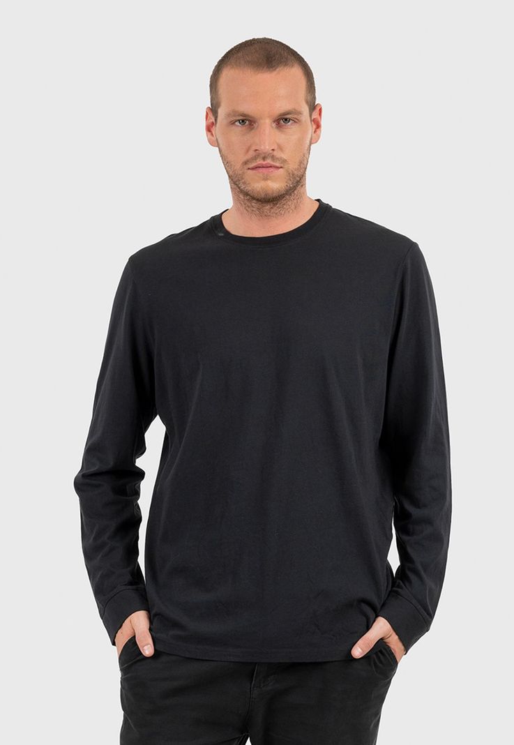 Long Sleeve Tee Black Black Bubba-0