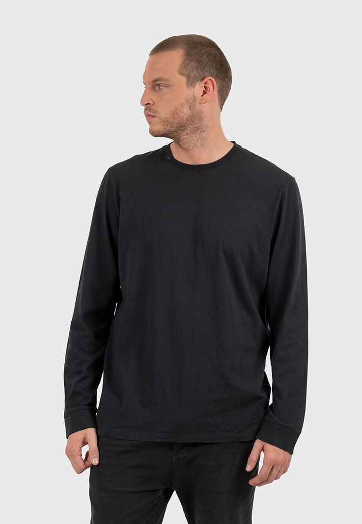 Long Sleeve Tee Black Black Bubba-2