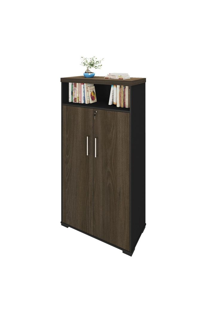 Estante Organizador Oficina Negro con Café-7