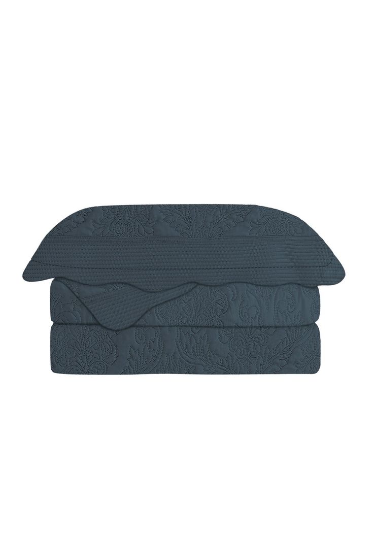 Quilt Cubrecama Antique 1,5 Plaza Azul