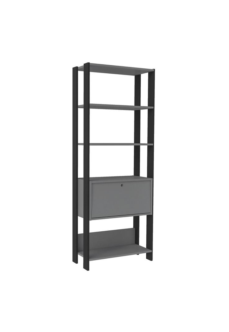 Estante Alfa Gris con Negro-4
