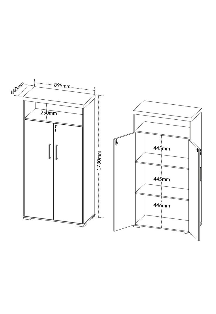 Estante Organizador Oficina Blanco con Café-2