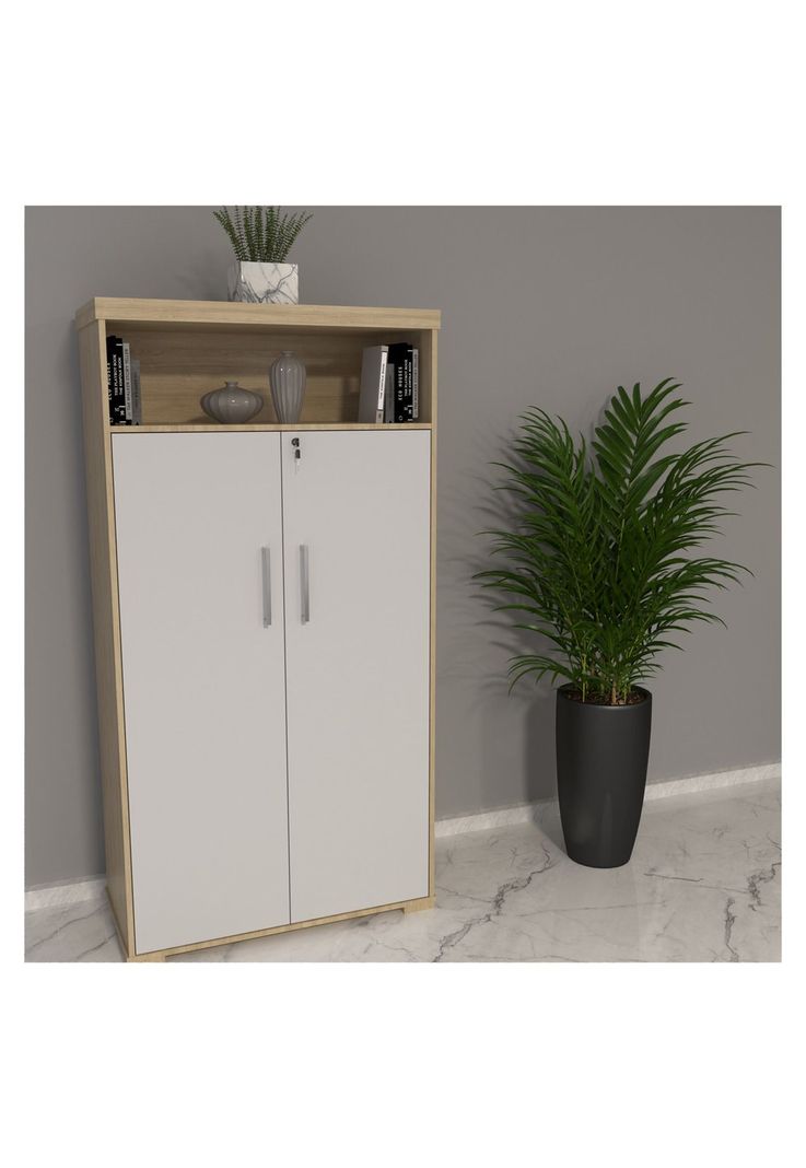 Estante Organizador Oficina Blanco con Café-3