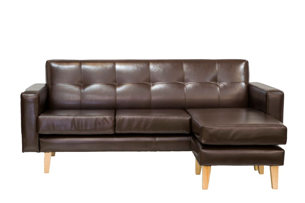 SOFA 3 CUERPOS CUERINA CAFE