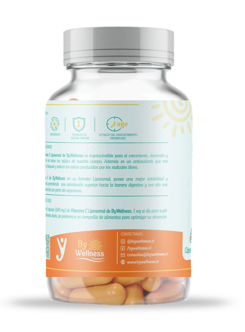 Vitamina C Liposomal, 100 capsulas, ByWellness-2