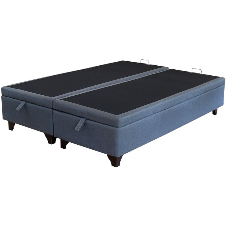 Base Dividida Baul King / Patas De Madera - Largo 200 cm-1