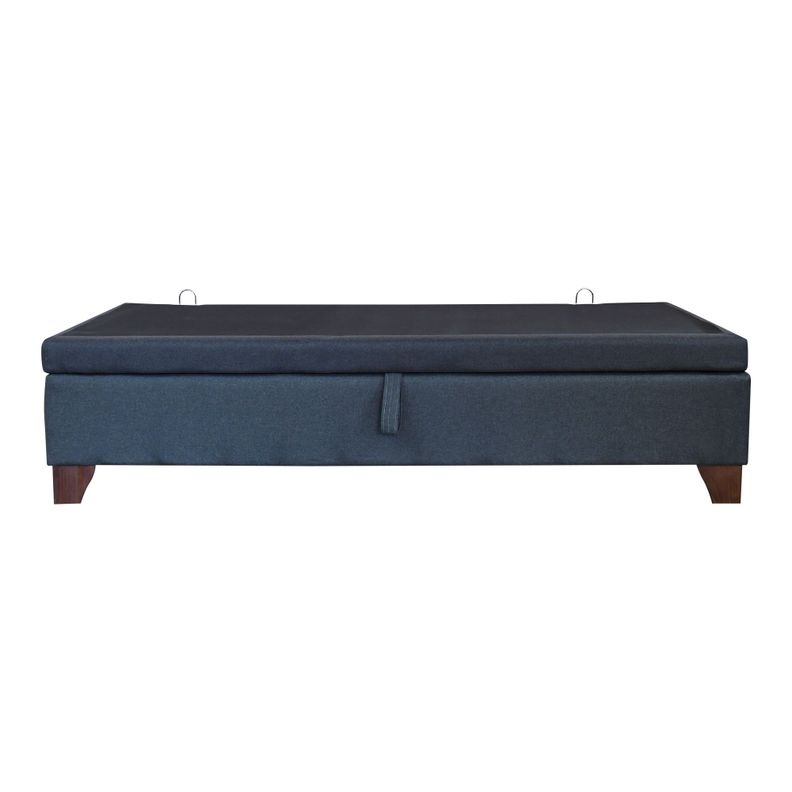 Base Cama Baul 1 Plaza / Lateral / Patas De Madera - Largo 190 cm-2