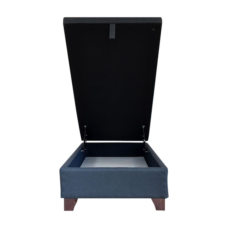 Base Cama Baúl 1 Plaza / Largo 190 cm / Patas De Madera-0
