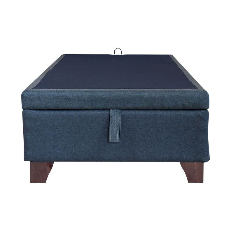 Base Cama Baúl 1 Plaza / Largo 190 cm / Patas De Madera-2