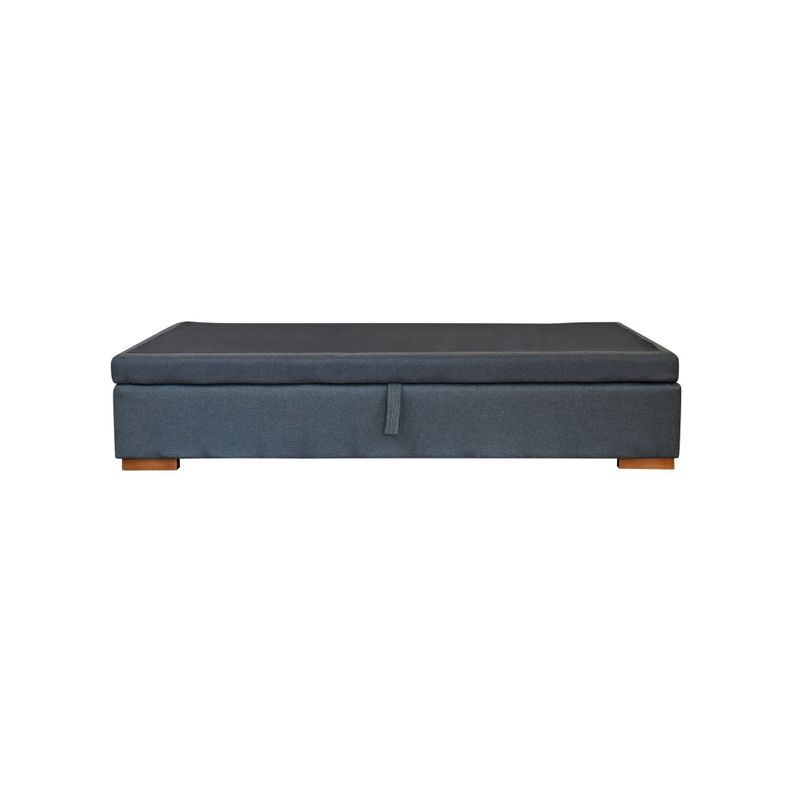 Base Cama Baul 1.5 Plaza Largo 190cm. Patas 4.5 cm con Refuerzo colchón V. Elástico-2