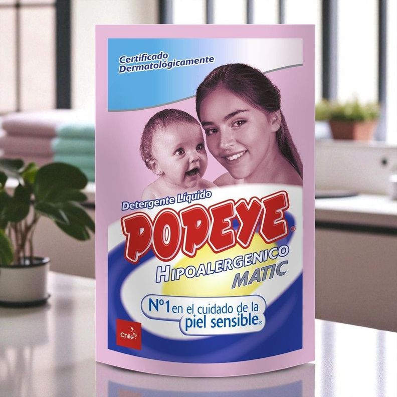 Detergente Popeye Líquido Doy Pack Hipoalergénico Bebé
