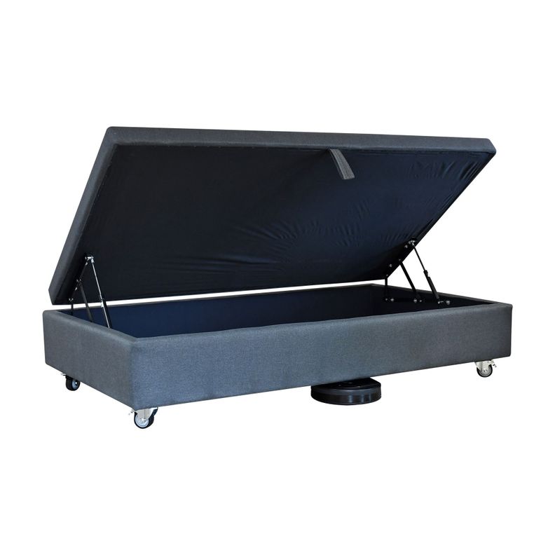 BASE DE CAMA BAUL 1.5 PLAZA LARGO 200 CM CON RUEDA DELUXE