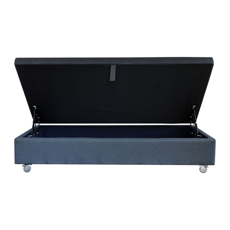 Base De Cama Baul 1.5 Plazas Largo 190 cm con ruedas Pyton-1