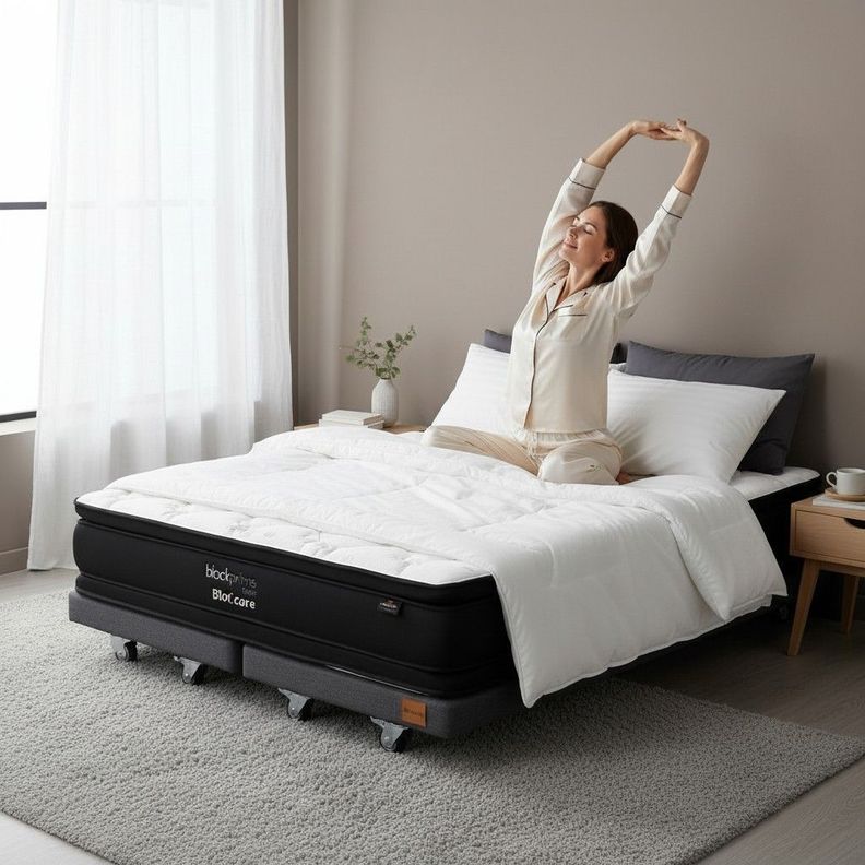 Cama 2 Plaza Box 8 cm L190 cm Colchon Black Prime Modelo Dos Con Rueda Divan Gris