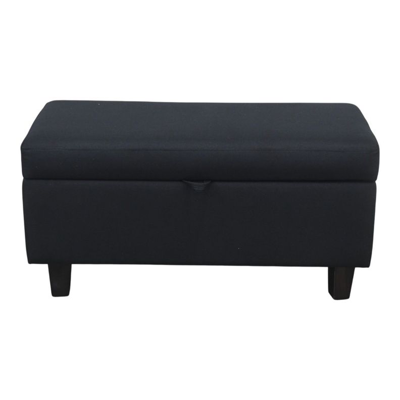 Banqueta Piecera 90 cm Tapiz Genova Negro